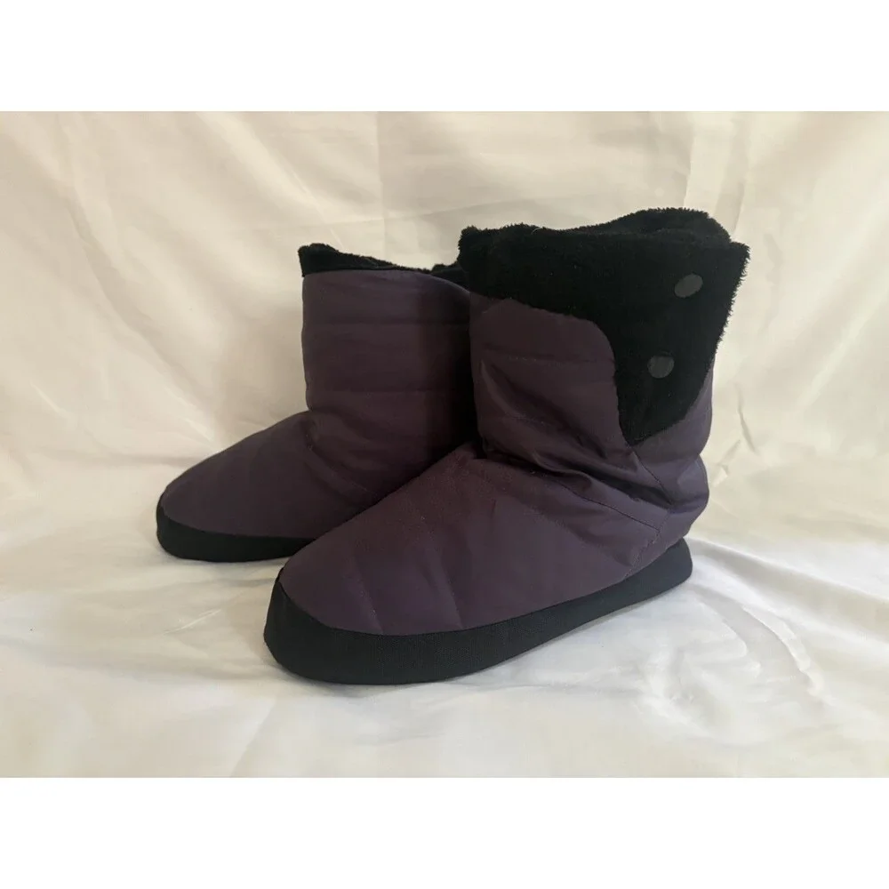 REI Unisex Duck Down Camping Booties Insulated Slippers Purple Size M